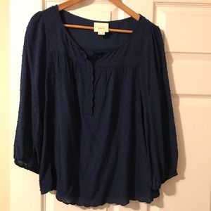 Anthropologie Maeve blue top